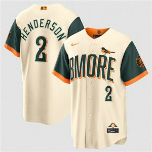 Baltimore Orioles 2 Gunnar Henderson Natural 2026 City Connect Cool Base Men Jersey
