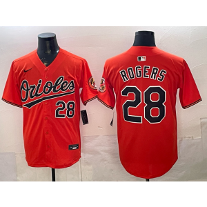 Baltimore Orioles 28 Rogers Orange Cool Base Men Jersey