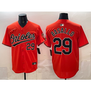 Baltimore Orioles 29 Basallo Orange Cool Base Men Jersey
