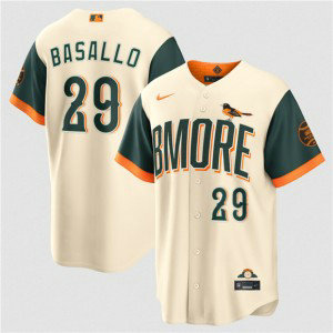 Baltimore Orioles 29 Samuel Basallo Natural 2026 City Connect Cool Base Men Jersey