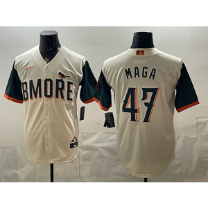 Baltimore Orioles 47 Maga Natural 2026 City Connect Cool Base Men Jersey