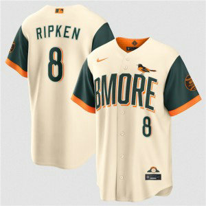 Baltimore Orioles 8 Cal Ripken Jr Natural 2026 City Connect Cool Base Men Jersey