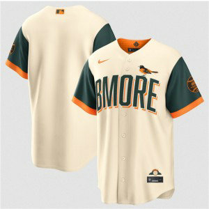 Baltimore Orioles Blank Natural 2026 City Connect Cool Base Men Jersey
