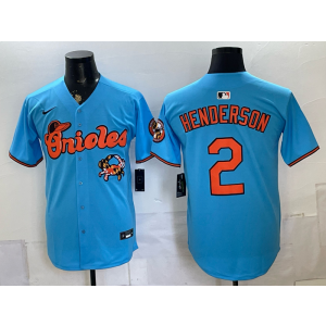 Baltimore Orioles x Crab 2 Henderson Blue Men Jersey