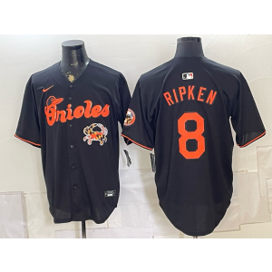 Baltimore Orioles x Crab 8 Cal Ripken Black Men Jersey
