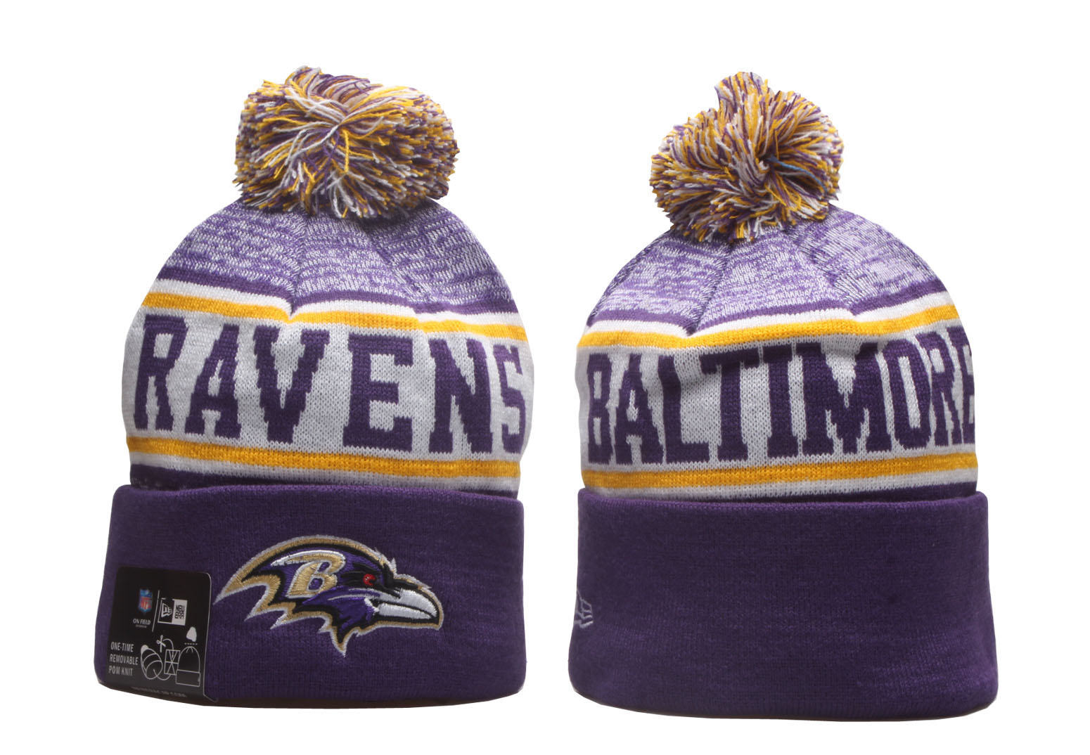 Baltimore Ravens Beanies yp purple