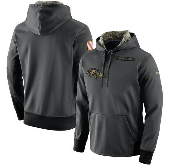 Baltimore Ravens Nike Anthracite Salute To Service Player Performance Hoodie