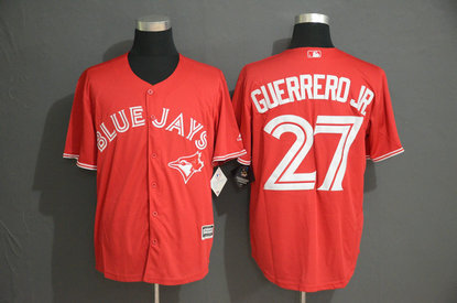 Blue Jays 27 Vladimir Guerrero Jr. Red Cool Base Jersey