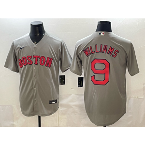 Boston Red Sox 9 Williams Grey Cool Base Men Jersey