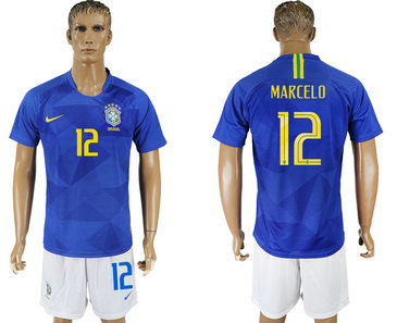 Brazil 12 MARCELO Away 2018 FIFA World Cup Soccer Jersey Brazil 12 MARCELO Away 2018 FIFA World Cup Soccer Jersey