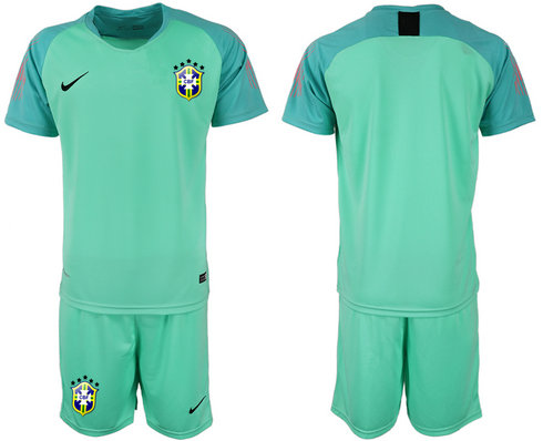 Brazil Green 2018 FIFA World Cup Goalkeeper Soccer Jersey Brazil Green 2018 FIFA World Cup Goalkeeper Soccer Jersey
