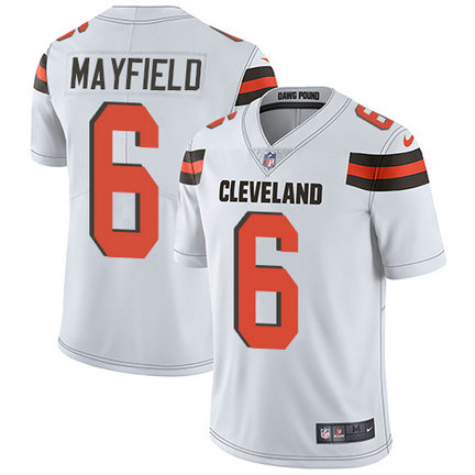 Browns #6 Baker Mayfield White Men's Stitched Football Vapor Untouchable Limited Jersey