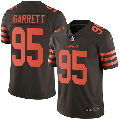 Browns #95 Myles Garrett Brown Men's Stitched Football Limited Rush Jersey