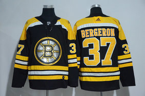 Bruins 37 Patrice Bergeron Black Glittery Edition Adidas Jersey