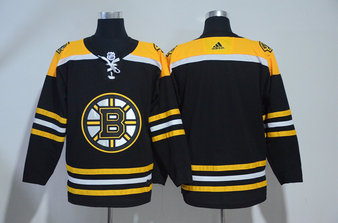 Bruins Blank Black Adidas Jerseys