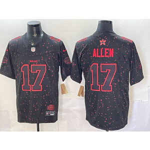 Buffalo Bills 17 Allen Black Red F.U.S.E. Vapor Limited Men Jersey