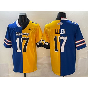 Buffalo Bills 17 Allen Blue Yellow Split Vapor Limited Men Jersey