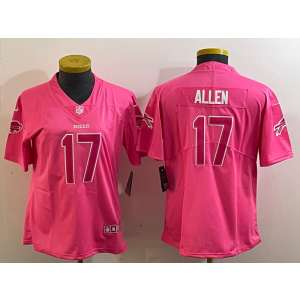 Buffalo Bills 17 Josh Allen Pink Vapor Limited Women Jersey(Run Small) Buffalo Bills 17 Josh Allen Pink Vapor Limited Women Jersey(Run Small)