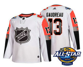 Calgary Flames #13 Johnny Gaudreau White 2018 NHL All-Star Men's Stitched Ice Hockey Jersey
