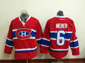 Canadiens 6 Shea Weber Red Reebok Jersey
