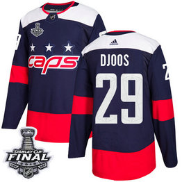 Capitals #29 Christian Djoos Navy Authentic 2018 Stadium Series Stanley Cup Final Stitched NHL Adidas Jersey