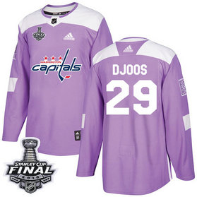 Capitals #29 Christian Djoos Purple Authentic Fights Cancer 2018 Stanley Cup Final Stitched NHL Adidas Jersey