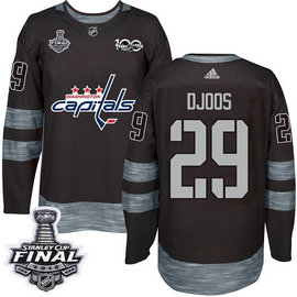 Capitals #29 Christian DjoosBlack 1917-2017 100th Anniversary 2018 Stanley Cup Final Stitched NHL Adidas Jersey
