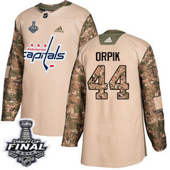 Capitals #44 Brooks OrpikCamo Authentic 2017 Veterans Day 2018 Stanley Cup Final Stitched NHL Adidas Jersey