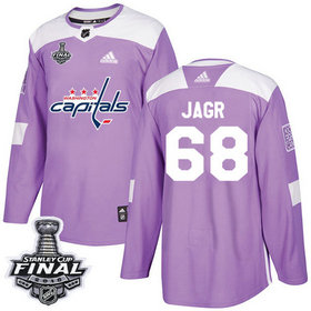 Capitals #68 Jaromir Jagr Purple Authentic Fights Cancer 2018 Stanley Cup Final Stitched NHL Adidas Jersey