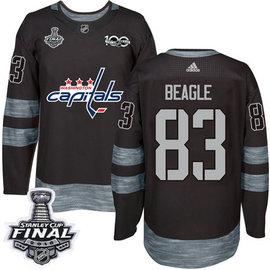 Capitals #83 Jay Beagle Black 1917-2017 100th Anniversary 2018 Stanley Cup Final Stitched NHL Adidas Jersey