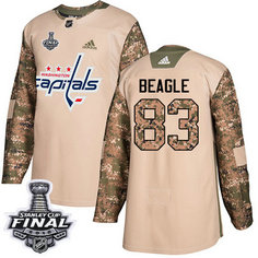 Capitals #83 Jay Beagle Camo Authentic 2017 Veterans Day 2018 Stanley Cup Final Stitched NHL Adidas Jersey
