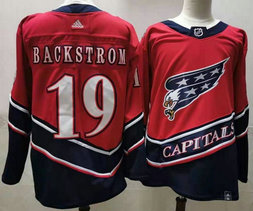 Capitals 19 Nicklas Backstrom Red 2020-21 Reverse Retro Adidas Jersey