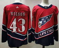 Capitals 43 Tom Wilson Red 2020-21 Reverse Retro Adidas Jersey