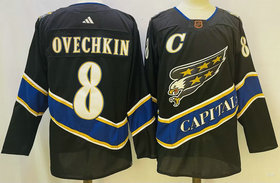 Capitals 8 Alexander Ovechkin Black Special Edition Adidas Jersey