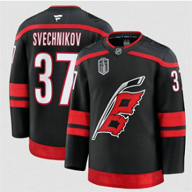 Carolina Hurricanes 37 Andrei Svechnikov Black 2026 Stanley Cup Final Patch Home Men Jersey Carolina Hurricanes 37 Andrei Svechnikov Black 2026 Stanley Cup Final Patch Home Men Jersey