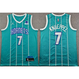 Charlotte Hornets 7 Kon Knueppel Teal Icon Edition Men Jersey