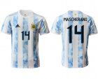 Cheap Men 2020-2021 Season National team Argentina home aaa version white 14 Soccer Jersey