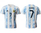 Cheap Men 2020-2021 Season National team Argentina home aaa version white 7 Soccer Jersey