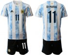 Cheap Men 2020-2021 Season National team Argentina home white 11 Soccer Jersey