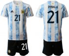 Cheap Men 2020-2021 Season National team Argentina home white 21 Soccer Jersey