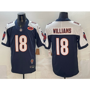 Chicago Bears 18 Caleb Williams Thanksgiving Day F.U.S.E. Vapor Limited Men Jersey with VMH Patch