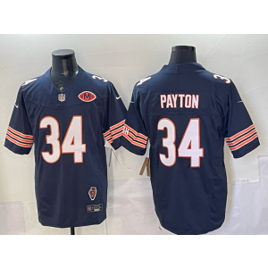 Chicago Bears 34 Payton Blue F.U.S.E. Vapor Limited Men Jersey with VMH Patch