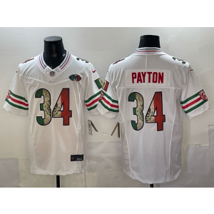 Chicago Bears 34 Payton White Mexico F.U.S.E. Vapor Limited Men Jersey with VMH Patch