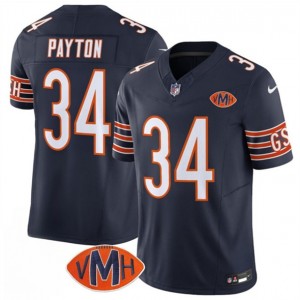Chicago Bears 34 Walter Payton Navy F.U.S.E. Vapor Limited Men Jersey with VMH Patch