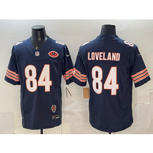 Chicago Bears 84 Colston Loveland Blue F.U.S.E. Vapor Limited Men Jersey with VMH Patch