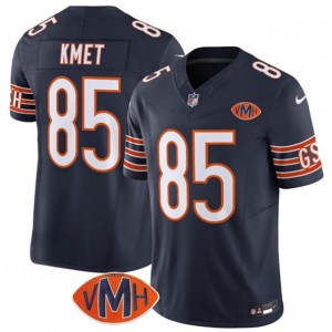 Chicago Bears 85 Cole Kmet Navy F.U.S.E. Vapor Limited Men Jersey with VMH Patch
