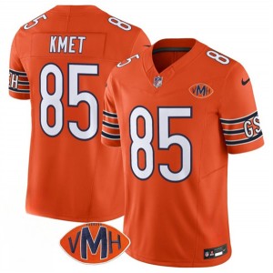 Chicago Bears 85 Cole Kmet Orange F.U.S.E. Vapor Limited Men Jersey with VMH Patch