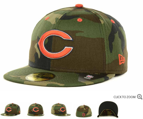 Chicago Bears fitted caps camo 60