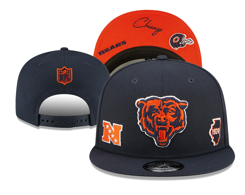 Chicago Bears snapbacks black nt 6