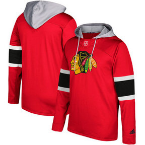 Chicago Blackhawks Adidas Silver Jersey Pullover Hoodie Red Chicago Blackhawks Adidas Silver Jersey Pullover Hoodie Red